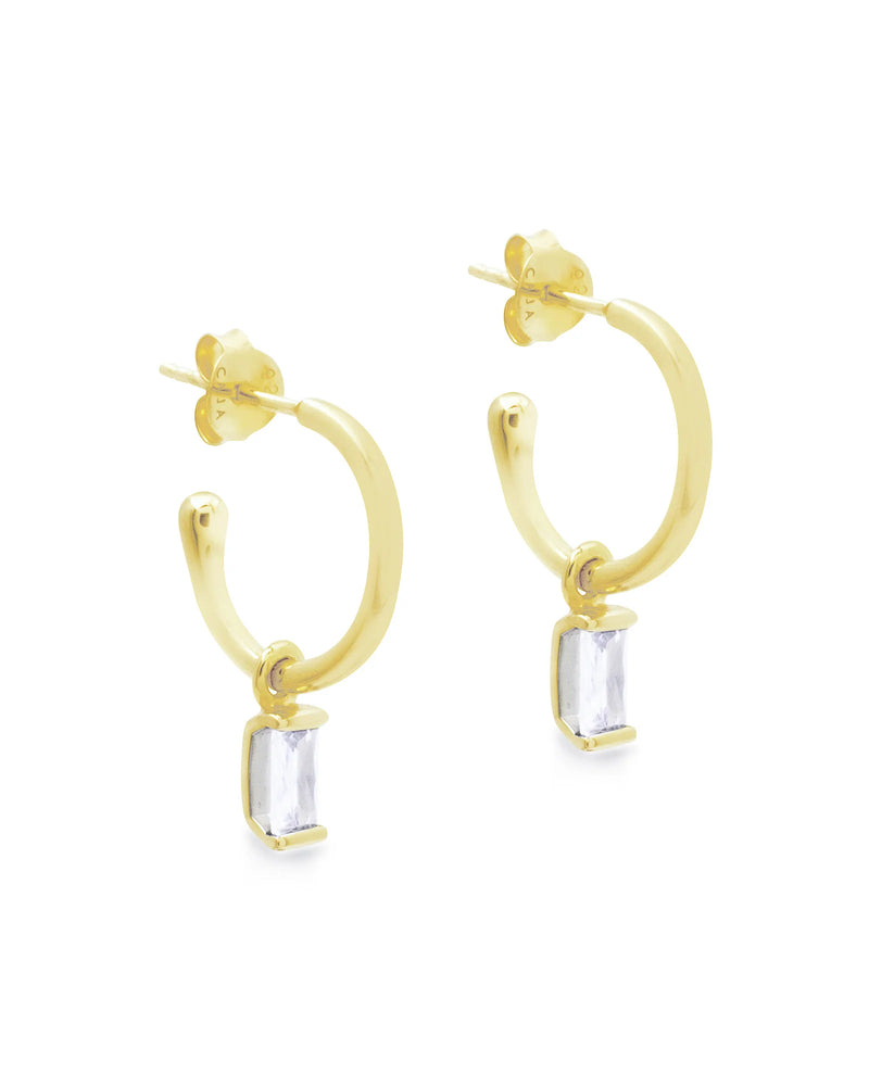 Marbella Charm Hoops - Gold