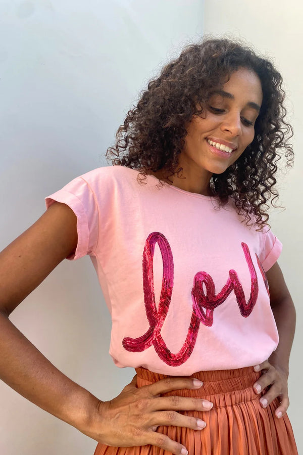 The Lovely Tee - Pink & Red