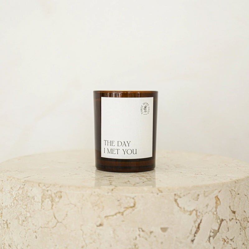 The Day I Met You Candle - Peach, Acacia Honey, Patchouli, Cassis