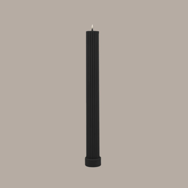 Column Pillar Candle (2 Pack) - Black