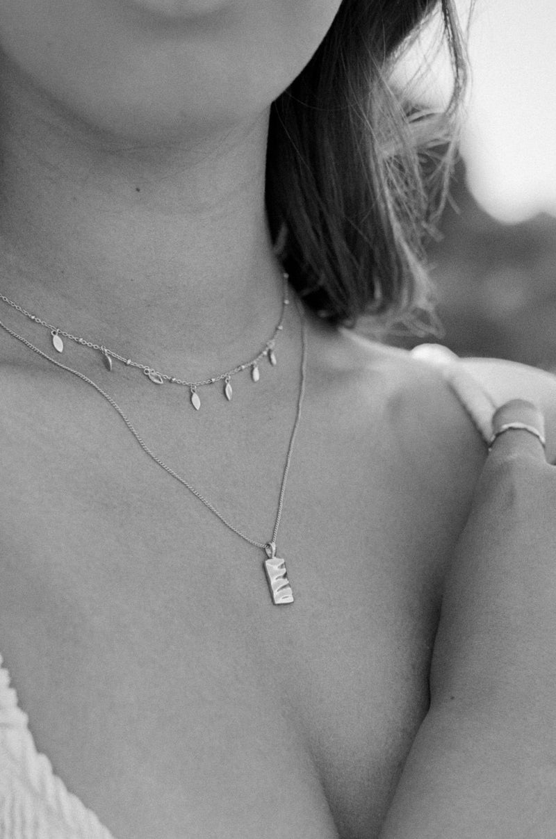 Isla Rectangle Necklace - Silver