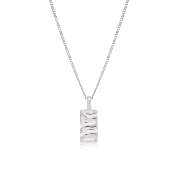 Isla Rectangle Necklace - Silver