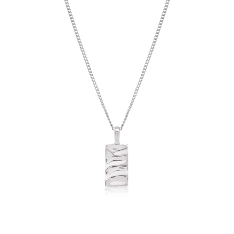 Isla Rectangle Necklace - Silver