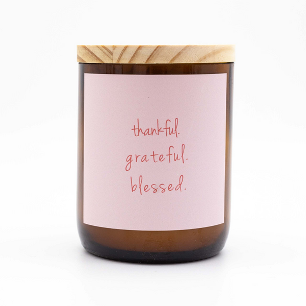 Thankful, Grateful, Blessed Candle